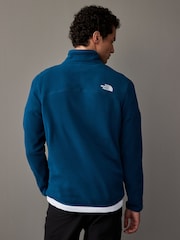 The North Face Blue Side Logo Neutral Side Logo Glacier Quarter Zip Fleece - Image 3 of 8