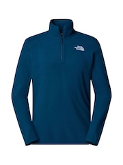 The North Face Blue Side Logo Neutral Side Logo Glacier Quarter Zip Fleece - Image 7 of 8