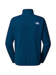 The North Face Blue Side Logo Neutral Side Logo Glacier Quarter Zip Fleece - Image 8 of 8