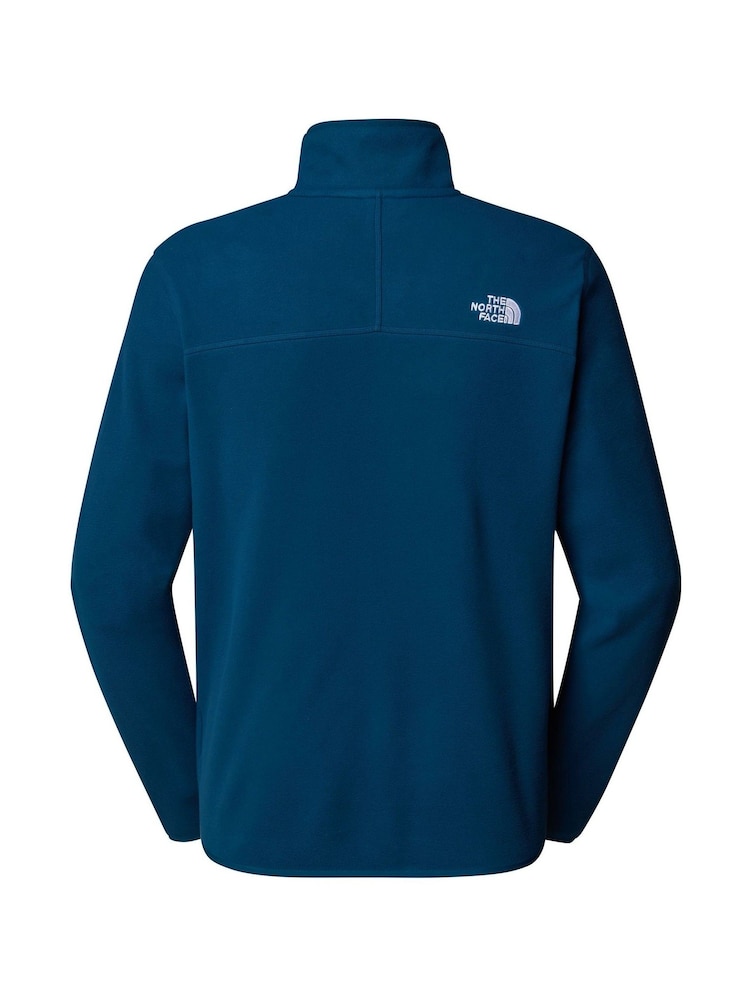 The North Face Blue Side Logo Neutral Side Logo Glacier Quarter Zip Fleece - Image 8 of 8