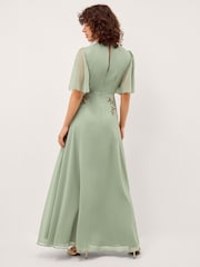 Monsoon Green Skyler Floral Embellished Maxi Dress - Image 2 of 5