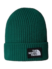 The North Face Green Kids Box Logo Cuffed Beanie - Image 1 of 2