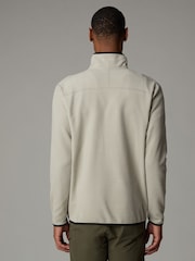 The North Face Grey Central Logo Neutral Side Logo Glacier Quarter Zip Fleece - Image 2 of 6