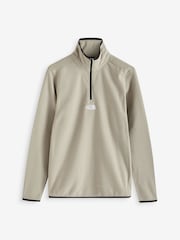 The North Face Grey Central Logo Neutral Side Logo Glacier Quarter Zip Fleece - Image 4 of 6