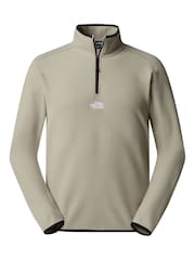 The North Face Grey Central Logo Neutral Side Logo Glacier Quarter Zip Fleece - Image 5 of 6