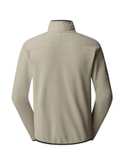 The North Face Grey Central Logo Neutral Side Logo Glacier Quarter Zip Fleece - Image 6 of 6