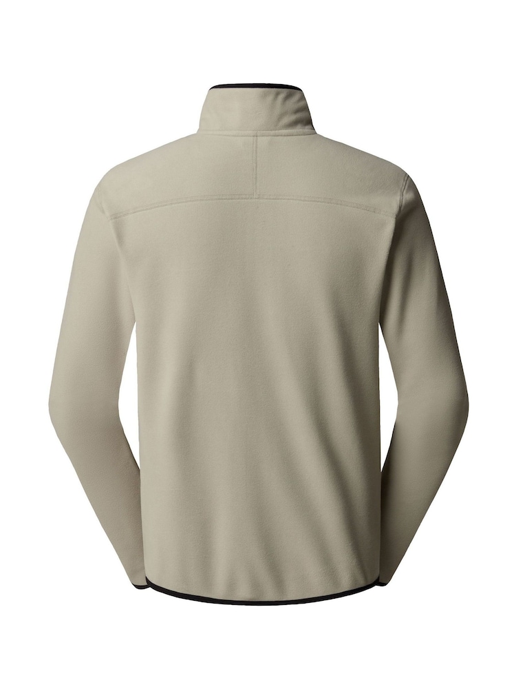 The North Face Grey Central Logo Neutral Side Logo Glacier Quarter Zip Fleece - Image 6 of 6