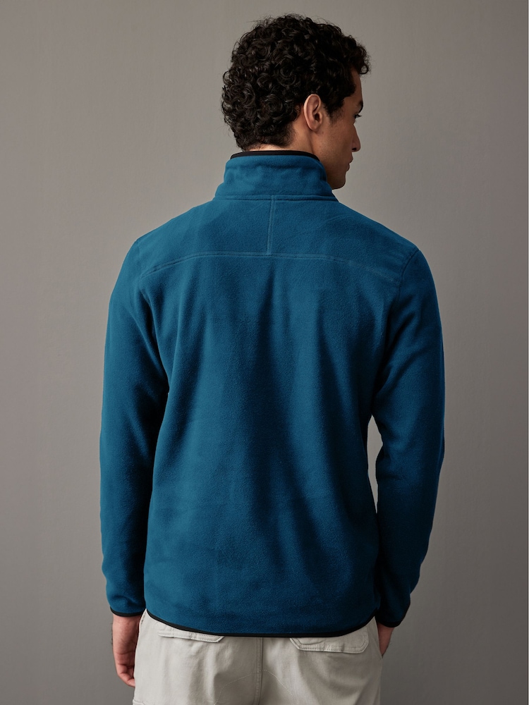 The North Face Blue Central Logo Glacier 1/4 Zip Fleece - Image 2 of 5