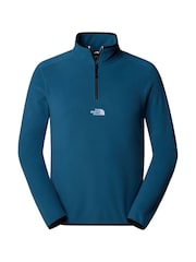 The North Face Blue Central Logo Glacier 1/4 Zip Fleece - Image 4 of 5