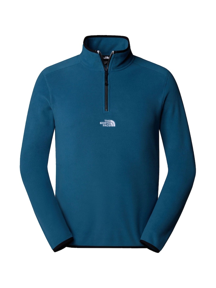 The North Face Blue Central Logo Glacier 1/4 Zip Fleece - Image 4 of 5