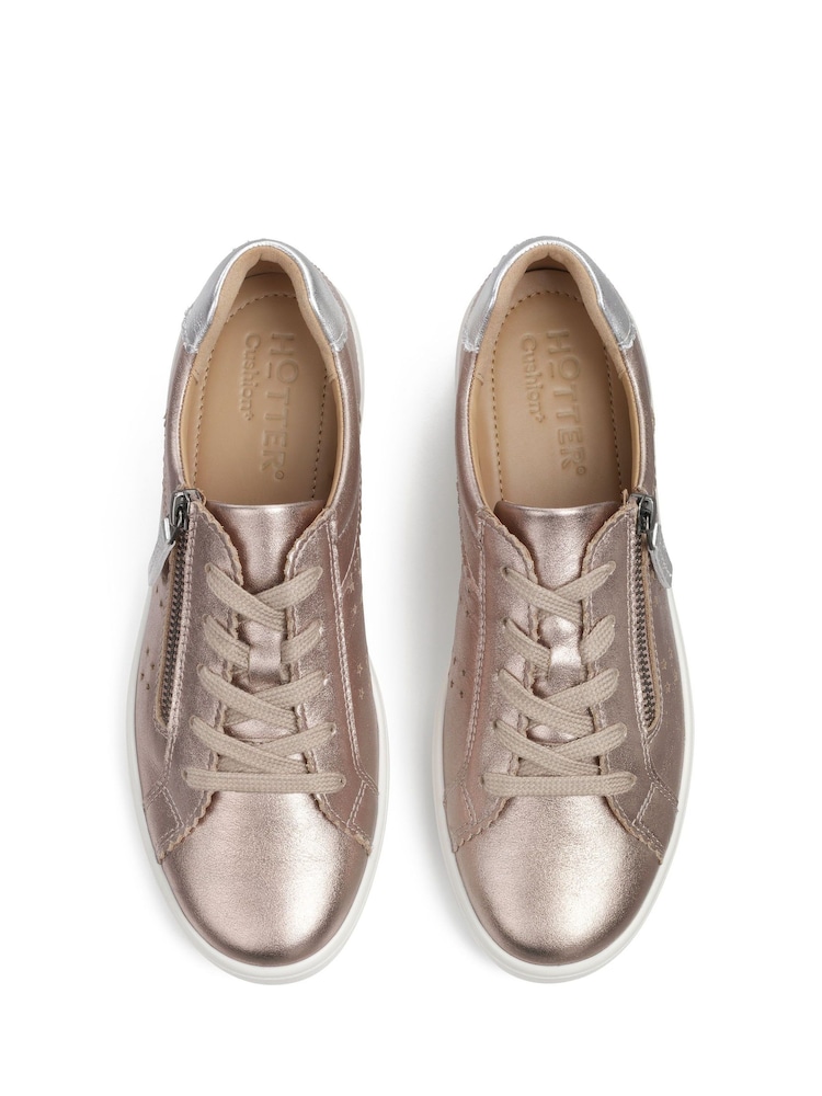 Hotter Silver Regular Fit Stellar Lace-Up/Zip Shoes - Image 4 of 4 Hotter Silver Regular Fit Stellar Lace-Up/Zip Shoes - Image 4 of 4