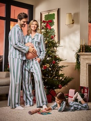 Seraphine Green Stripe Family Matching Christmas Pyjama Set (1-4yrs) - Image 8 of 9