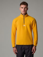 The North Face Yellow Central Logo Glacier 1/4 Zip Fleece - Image 1 of 5