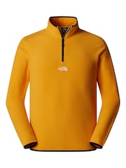 The North Face Yellow Central Logo Glacier 1/4 Zip Fleece - Image 4 of 5