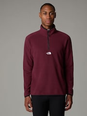 أرجواني - طبعة شعار في المنتصف - The North Face Neutral Side Logo Glacier Quarter Zip Fleece - صورة 1 من 5