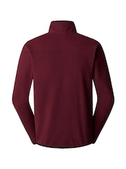أرجواني - طبعة شعار في المنتصف - The North Face Neutral Side Logo Glacier Quarter Zip Fleece - صورة 5 من 5