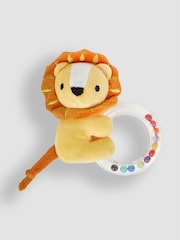JoJo Maman Bébé Lion Bead Ring Rattle - Image 3 of 3