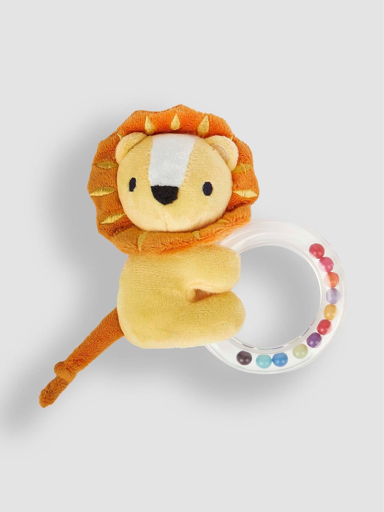 JoJo Maman Bébé Lion Bead Ring Rattle - Image 3 of 3 JoJo Maman Bébé Lion Bead Ring Rattle - Image 3 of 3