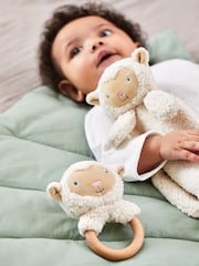 JoJo Maman Bébé Sheep Ring Rattle - Image 1 of 2