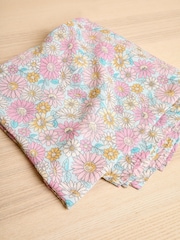 JoJo Maman Bébé Blue Floral Extra Large Muslin - Image 1 of 3
