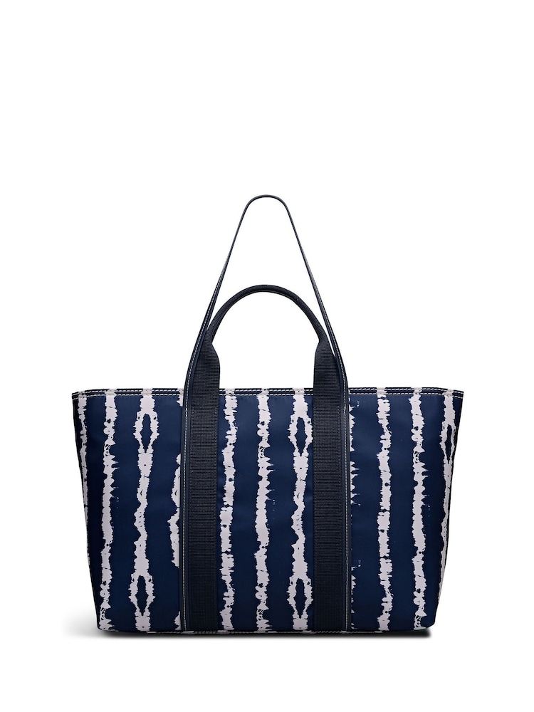 Radley Blue Halley Row Tie Dye Stripe Large Tote Bag - Image 2 of 5