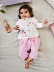 JoJo Maman Bébé Pink 2-Piece Peter Rabbit Pretty Sunsuit & Headband Set - Image 1 of 7