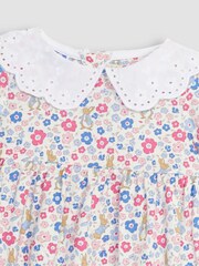 JoJo Maman Bébé Pink 2-Piece Floral Peter Rabbit Top & Shorts Set - Image 7 of 7