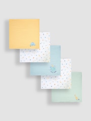 Pack de 5 muselinas cuadradas con bordados de JoJo Maman Bébé - Imagen 2 de 3