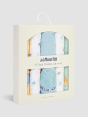 Pack de 5 muselinas cuadradas con bordados de JoJo Maman Bébé - Imagen 3 de 3