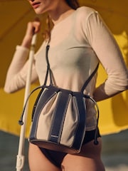 Radley Blue The Flora Medium Drawstring Bucket Bag - Image 1 of 7