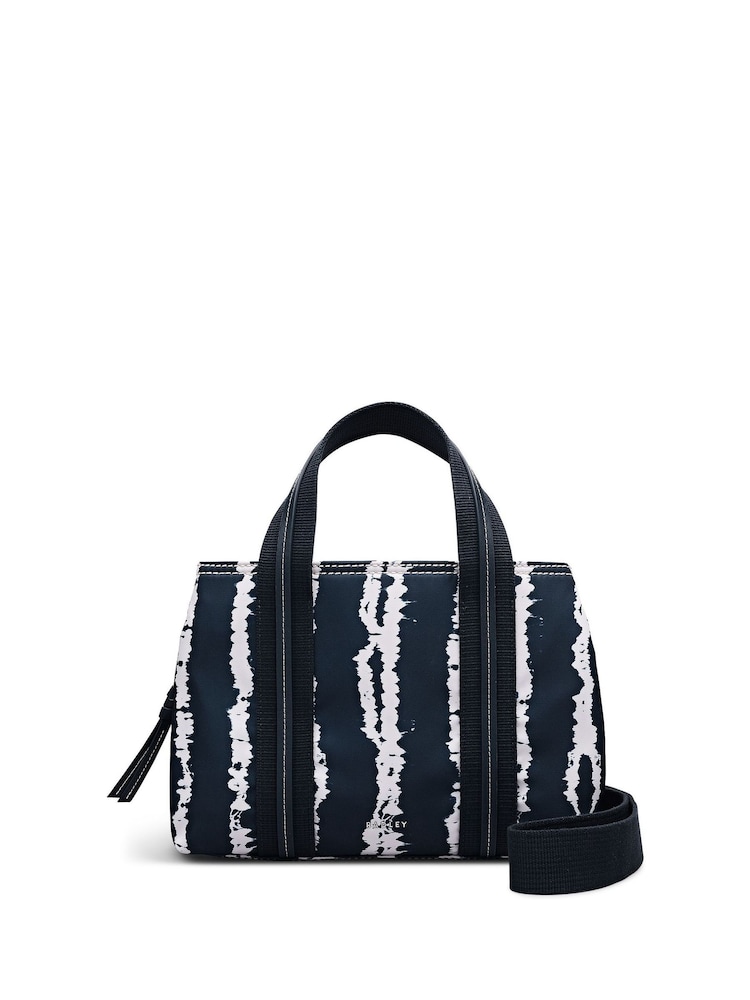 Radley Blue Halley Row Tie Dye Stripe Medium Grab Bag - Image 1 of 6