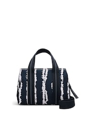 Radley Blue Halley Row Tie Dye Stripe Medium Grab Bag - Image 2 of 6