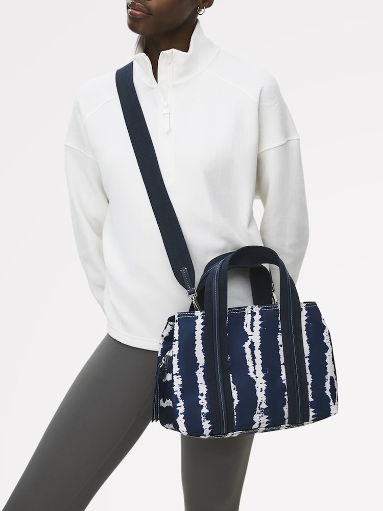 Radley Blue Halley Row Tie Dye Stripe Medium Grab Bag - Image 6 of 6