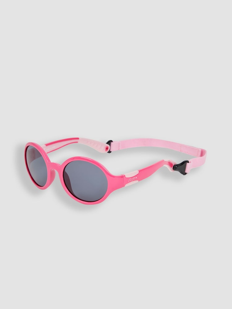 JoJo Maman Bébé Pink Flexible Sunglasses With Strap - Image 1 of 3