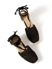 黑色 - Mint Velvet Laura Espadrille Wedge Sandals - 圖片 4/5