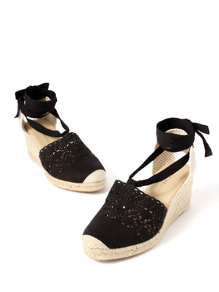 黑色 - Mint Velvet Laura Espadrille Wedge Sandals - 圖片 5/5