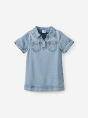 Cotton On Blue Denim Polo Dress - Image 1 of 3
