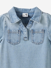 Cotton On Blue Denim Polo Dress - Image 3 of 3