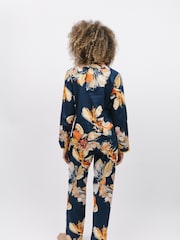 Cyberjammies Blue Floral Print Pyjamas Set - Image 3 of 5