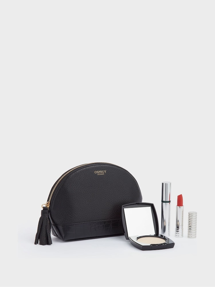 Osprey London The Kellie Leather Make-Up Black Bag - Image 2 of 4
