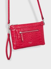 Rot - Osprey London The Ruby Clutch aus Leder, Cognac - Bild 2 von 4