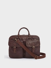 Osprey London Medium The Washed Leather Grip Brown Bag - Image 1 of 7