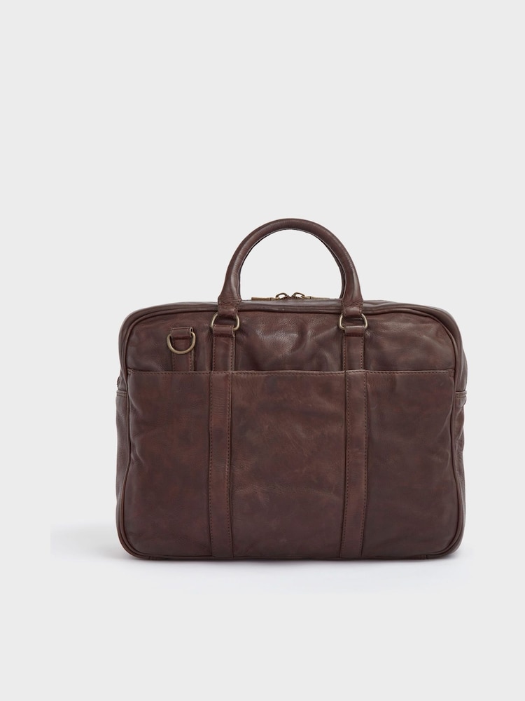 Osprey London Medium The Washed Leather Grip Brown Bag - Image 2 of 7