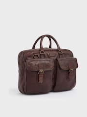 Osprey London Medium The Washed Leather Grip Brown Bag - Image 4 of 7