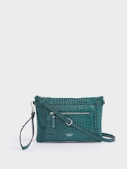 Blau - Osprey London The Ruby Clutch aus Leder, Cognac - Bild 1 von 4