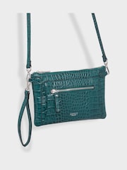 Blau - Osprey London The Ruby Clutch aus Leder, Cognac - Bild 2 von 4