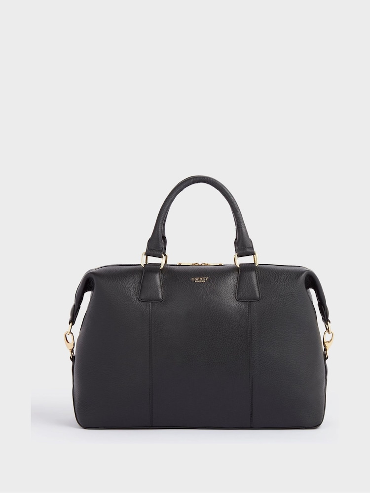 OSPREY LONDON Red The Adaline Leather Weekender - Image 2 of 6