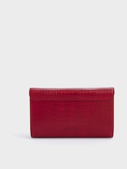Osprey London Red The Belmont Leather Convertible Clutch Bag - Image 2 of 6