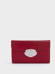 Osprey London Red The Belmont Leather Convertible Clutch Bag - Image 3 of 6