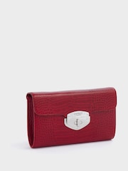 Osprey London Red The Belmont Leather Convertible Clutch Bag - Image 4 of 6